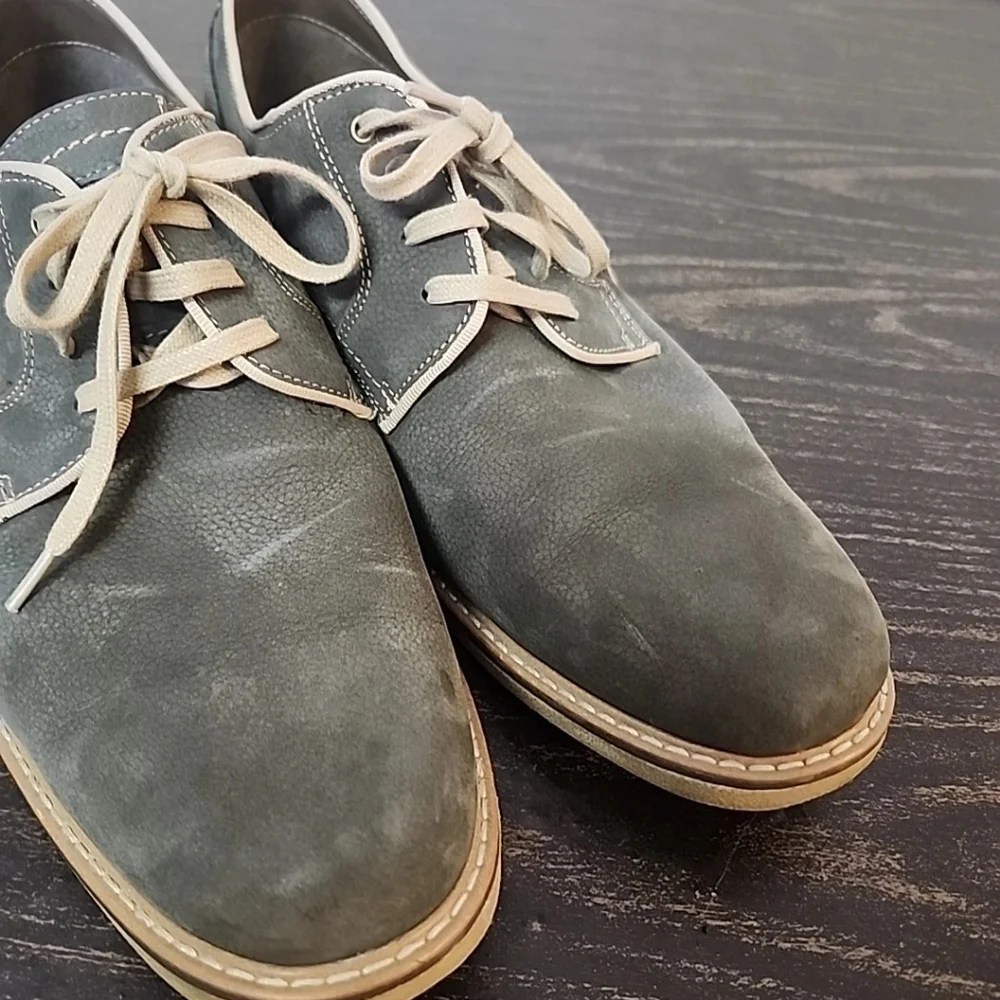 Dockers Men's Leather Shoes Size 13M gray Lace Up Loafers